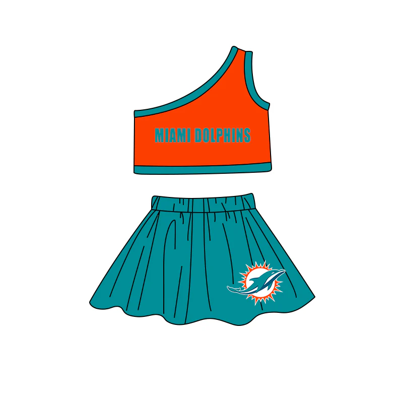 Deadline July 10 one shoulder top dolphin skirt girls team clothing