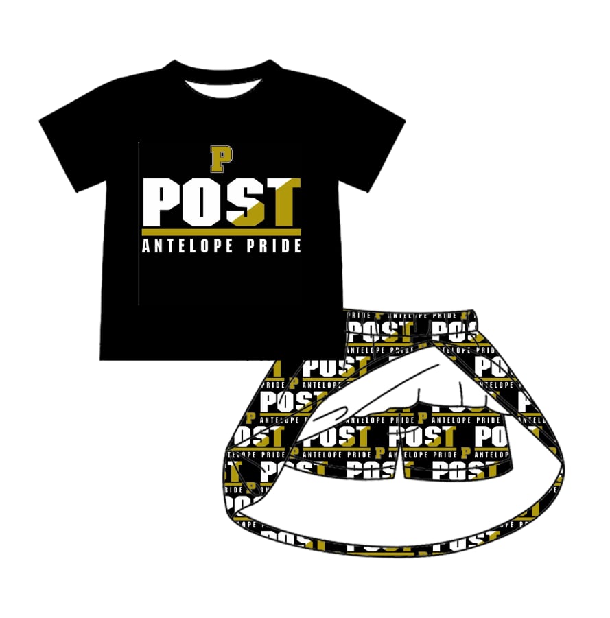 Deadline July 15 2025 Black short sleeves P top skirt girls team clothes