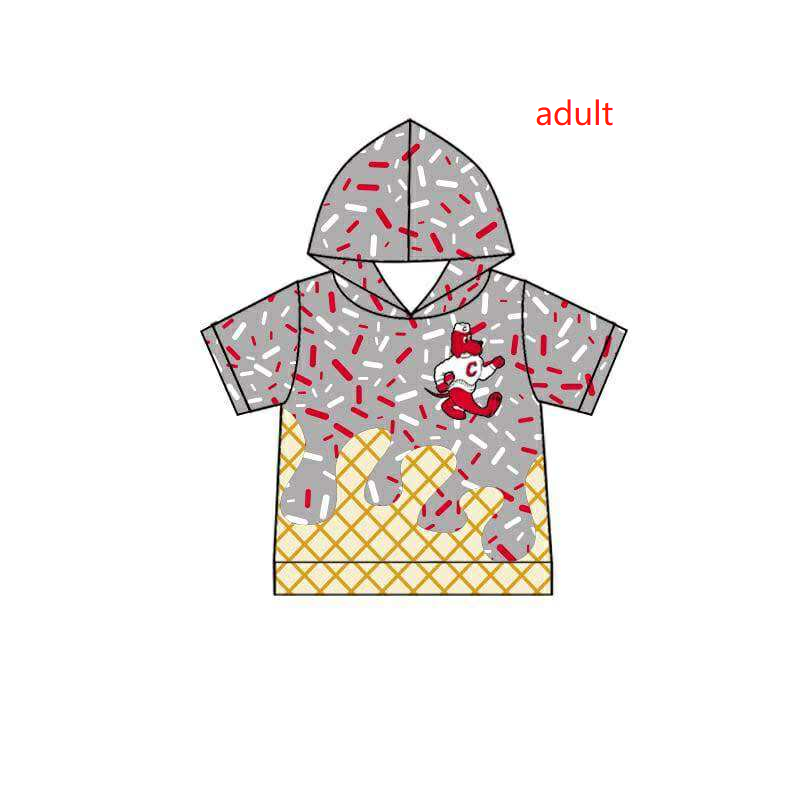 Deadline July 29 2025 short sleeves grey ice cream adult team hoodie