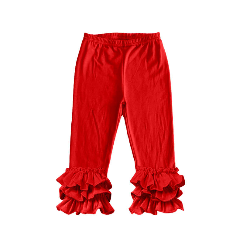 Deadline Jan 27 Red triple ruffle kids girls pants