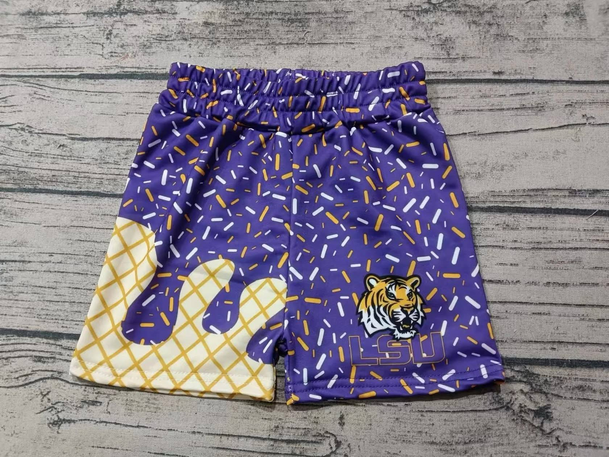 Deadline July 29 2025 tiger purple ice cream sprinkle boys summer team shorts