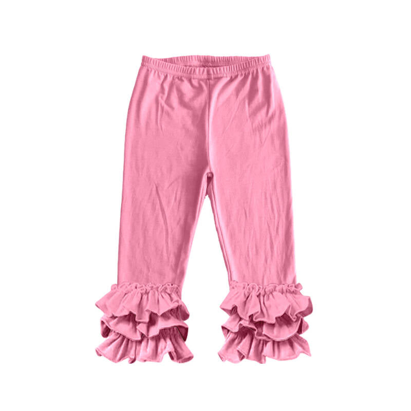 Deadline Jan 27 Pink triple ruffle kids girls pants
