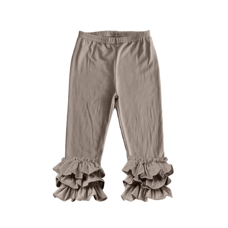 Deadline Jan 27 Grey triple ruffle kids girls pants