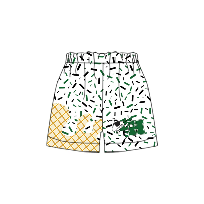 Deadline July 29 2025 H green ice cream sprinkle kids summer team shorts