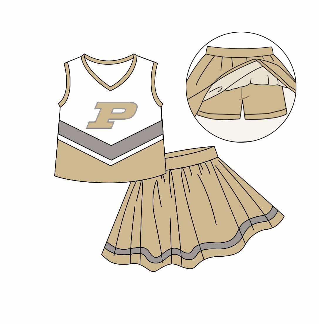 Deadline Feb 20 sleeveless P top khaki skirt girls team outfits