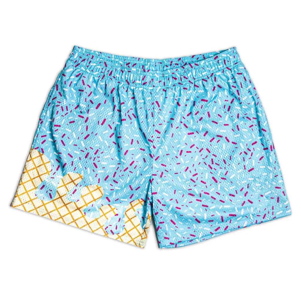 Deadline June 12 light blue ice cream sprinkle boys team shorts