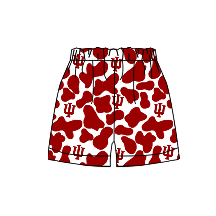 MOQ 3 pcs I red camo kids boys team shorts