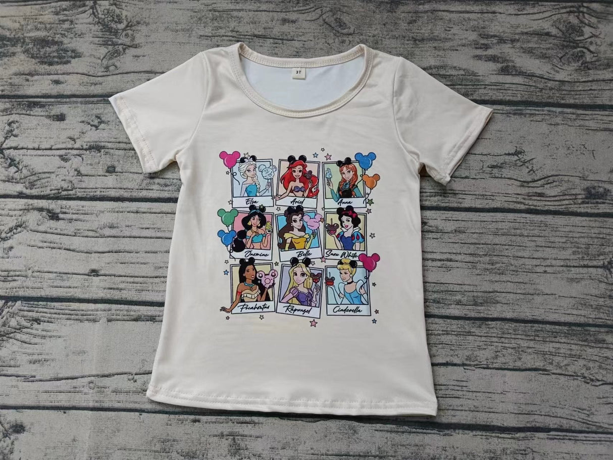 MOQ 3 short sleeves mouse princess girls shirt