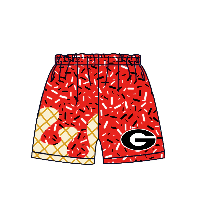 Deadline July 29 2025 G red ice cream sprinkle kids summer team shorts