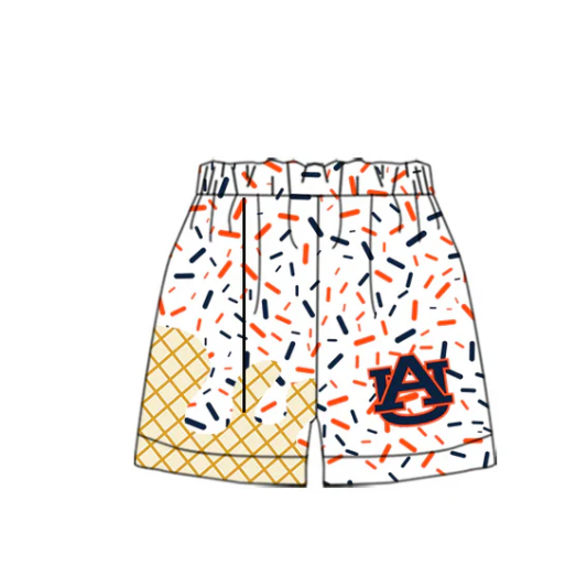 Deadline June 12 A U white ice cream sprinkle boys team shorts