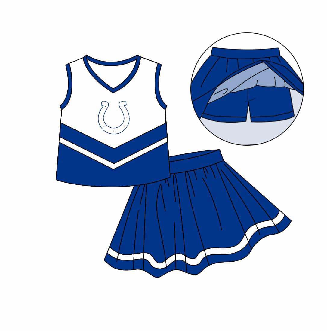 Deadline Feb 20 sleeveless top blue skirt girls team outfits