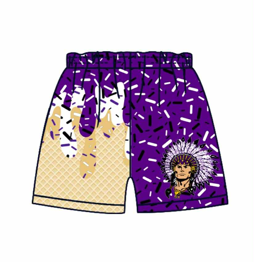 Deadline July 29 2025 feather purple ice cream sprinkle boys summer team shorts