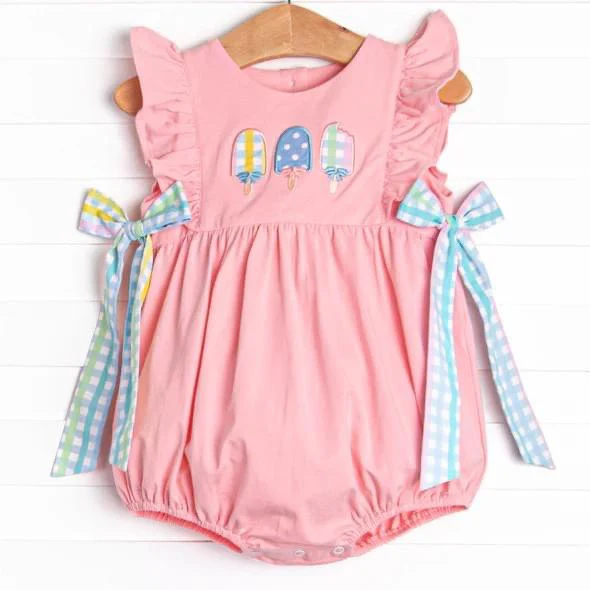 Deadline Feb 1 flutter sleeves ice cream baby girls summer romper