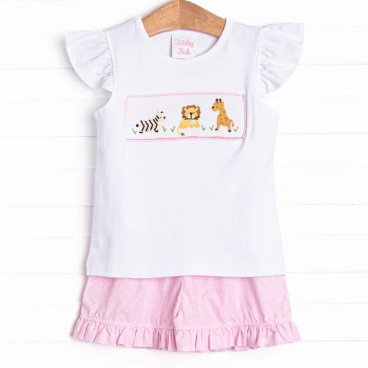 Deadline May 17 lion top pink shorts girls clothes