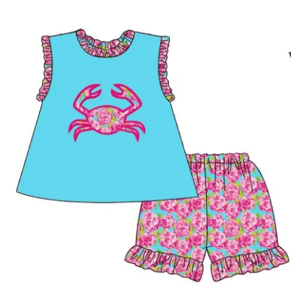 Deadline May 17 sleeveless crab top floral shorts girls clothes