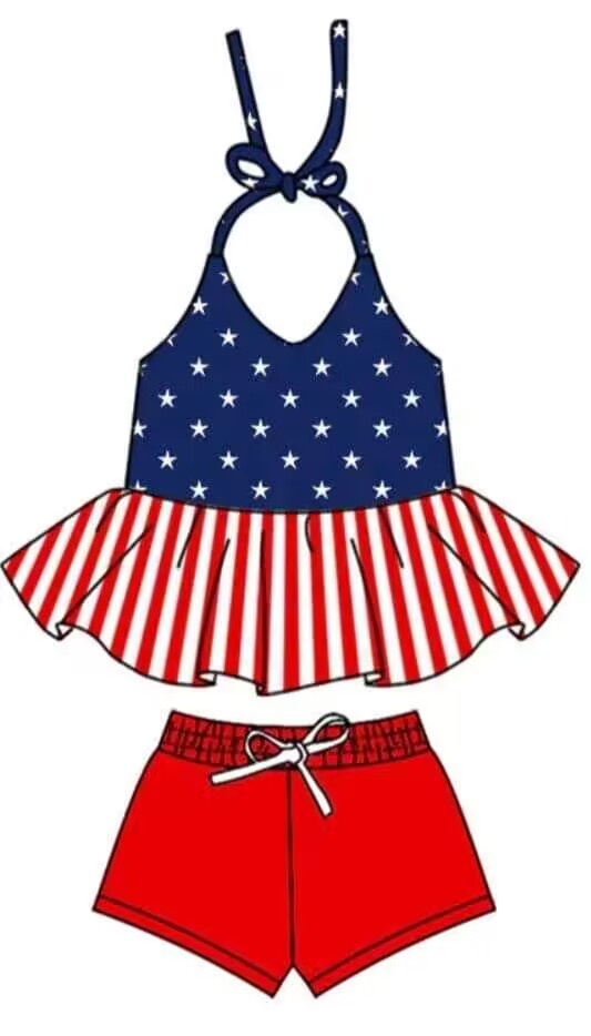 Deadline May 17 stars halter top shorts girls 4th of july clothes