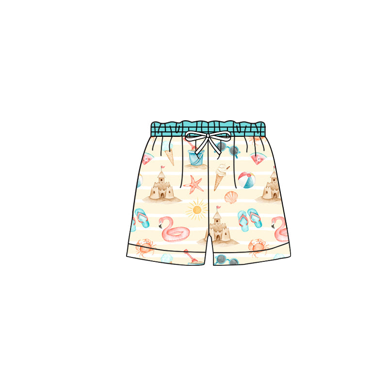 MOQ 3 sandcastle ice cream kids boys summer swim shorts