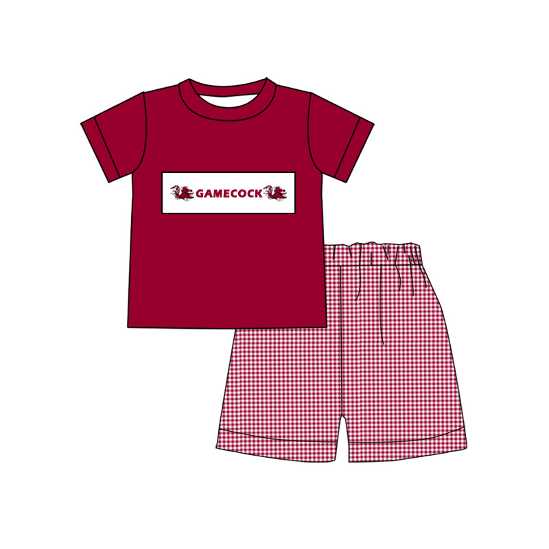 Deadline Aug 2 short sleeves top plaid shorts boys team clothes