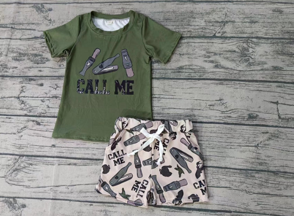 Deadline Aug 15 call me top shorts boys clothing set