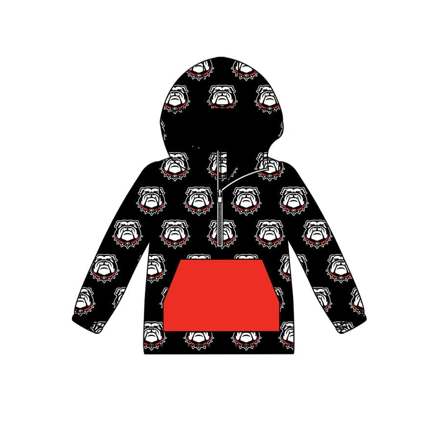 Deadline June 19 black dog G red pocket boys team hoodie