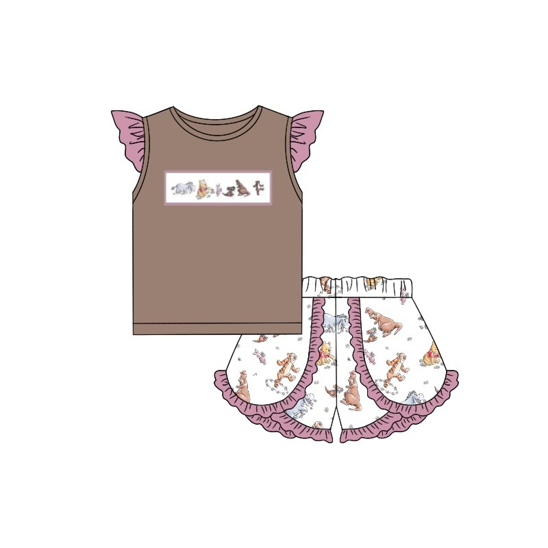 Deadline Jan 25 flutter sleeves bear top shorts girls clothes