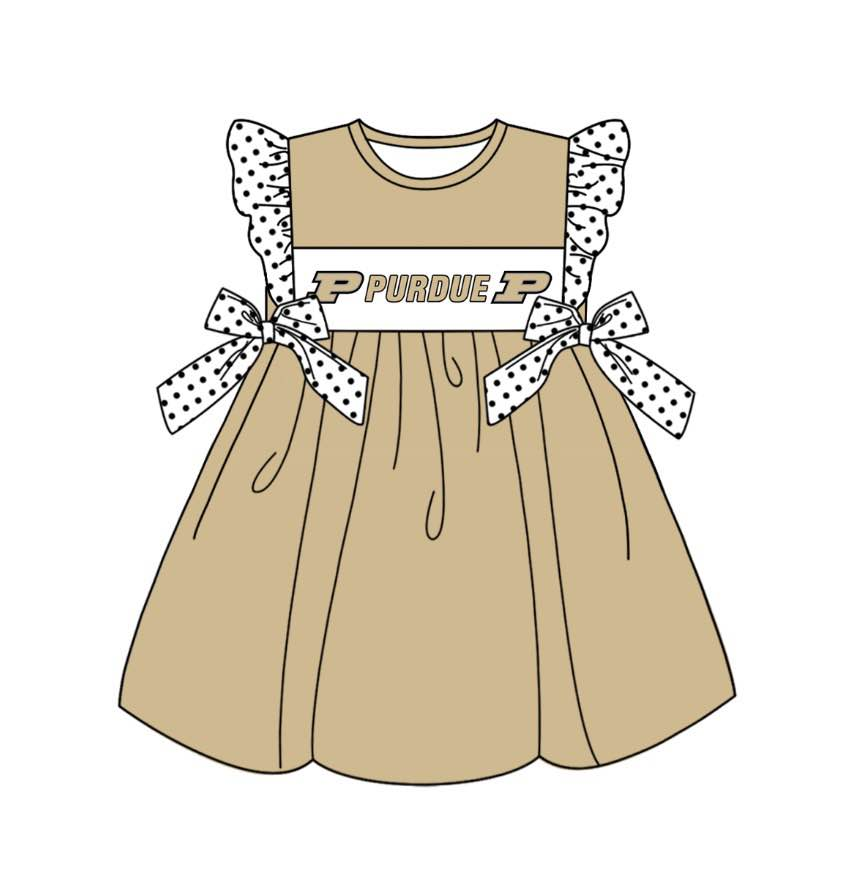 Deadline Jan 25 flutter sleeves khaki P baby girls team dresses