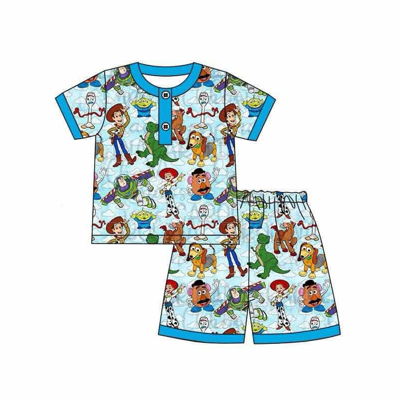 Deadline Feb 1 short sleeves dinosaur toy kids boys pajamas
