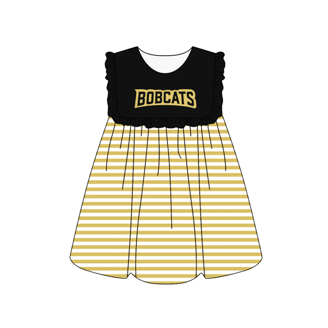 Deadline Feb 2 black ruffle stripe baby girls summer dress
