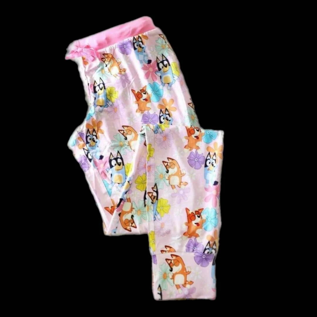 Deadline Feb 20 pink dog floral baby girls pants