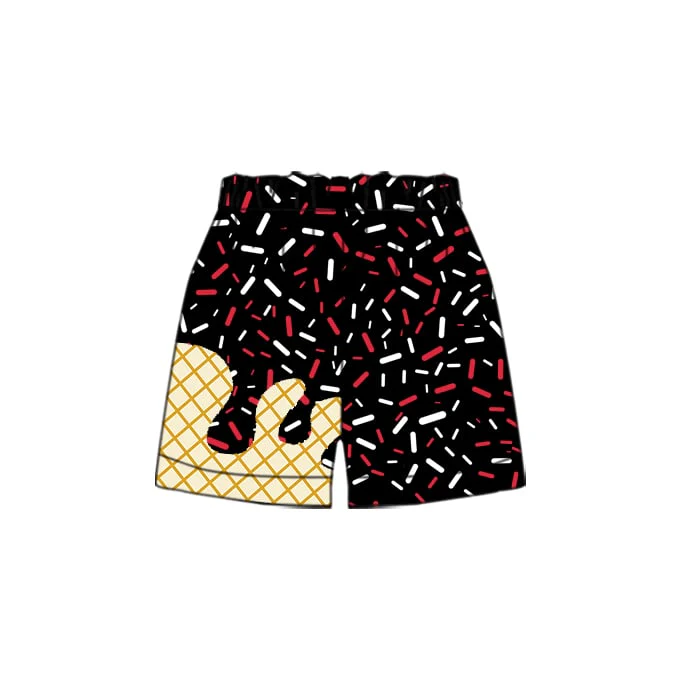 Deadline Feb 21 black red sprinkle kids boys summer team shorts