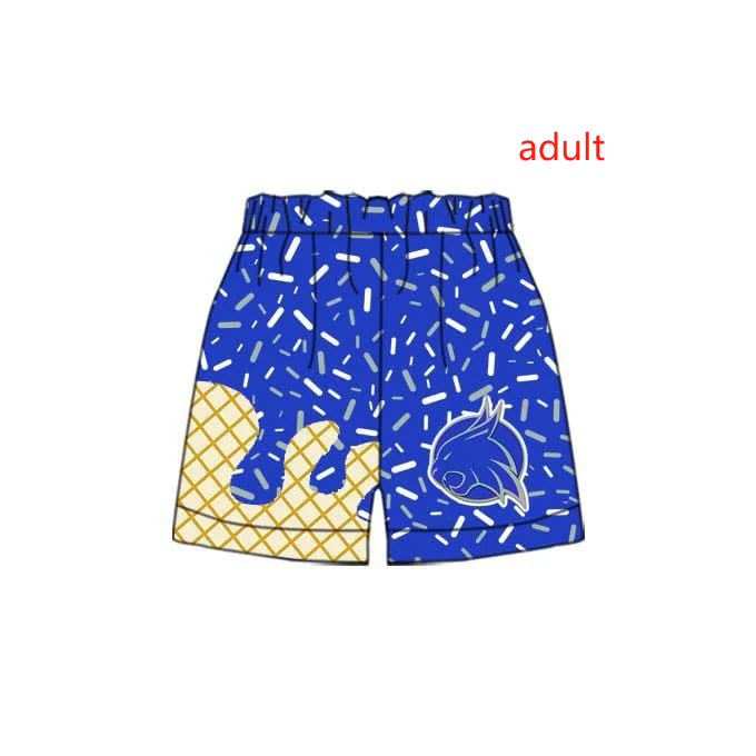 Deadline Feb 21 Blue white sprinkle adult men team shorts