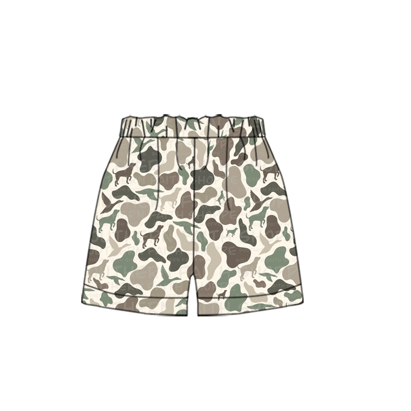 Deadline Feb 24 camo duck dog kids boys summer shorts