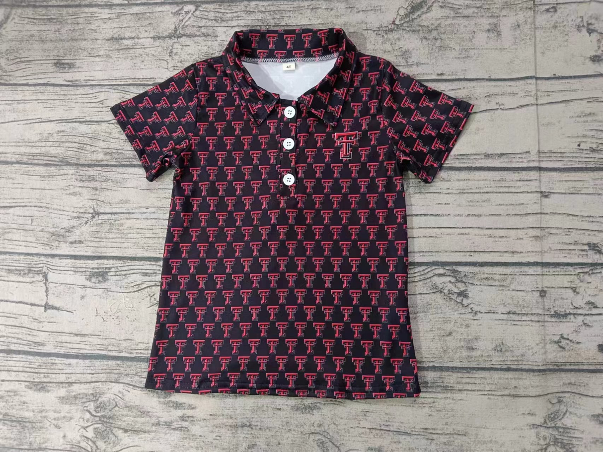 Deadline Feb 27 short sleeves red T kids boys polo shirt