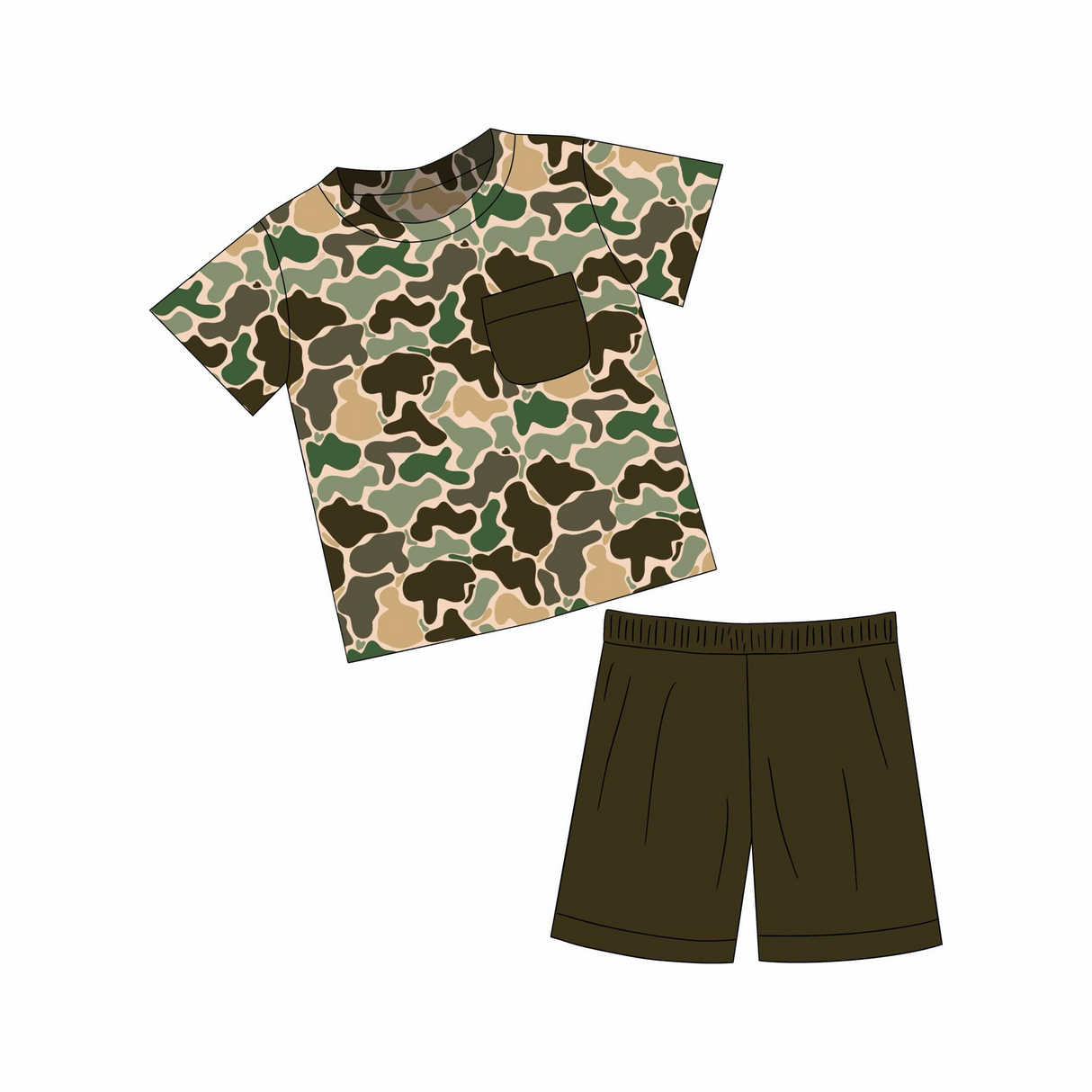 Deadline March 16 camo pocket top short kids boys clothes