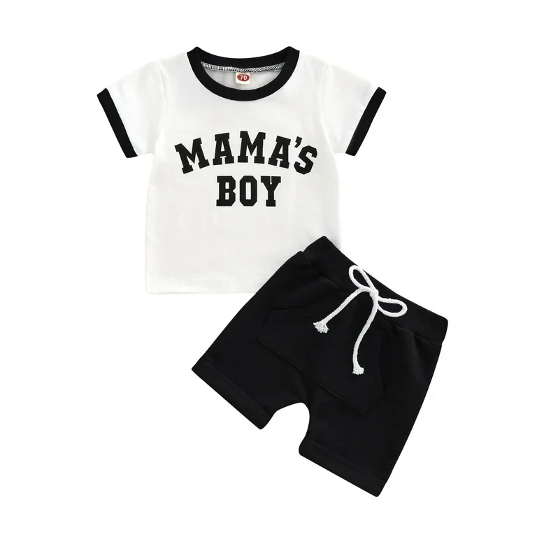 Deadline March 30 short sleeves mama's boy black shorts outfits