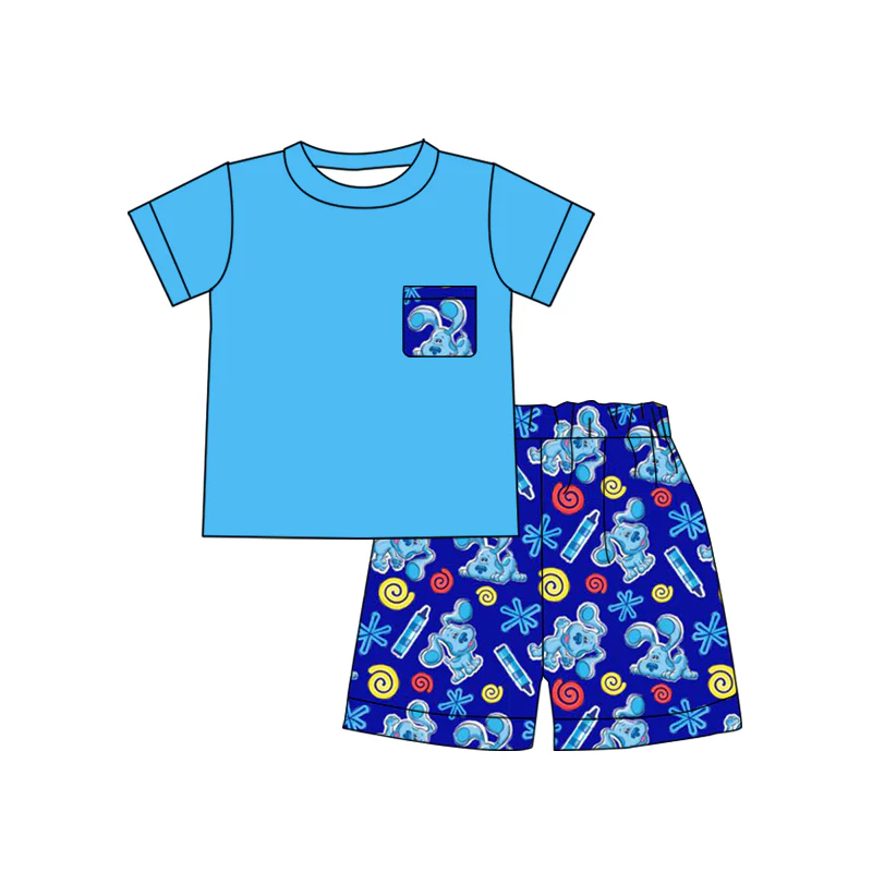 Deadline April 9 blue pocket top dog shorts boys clothes