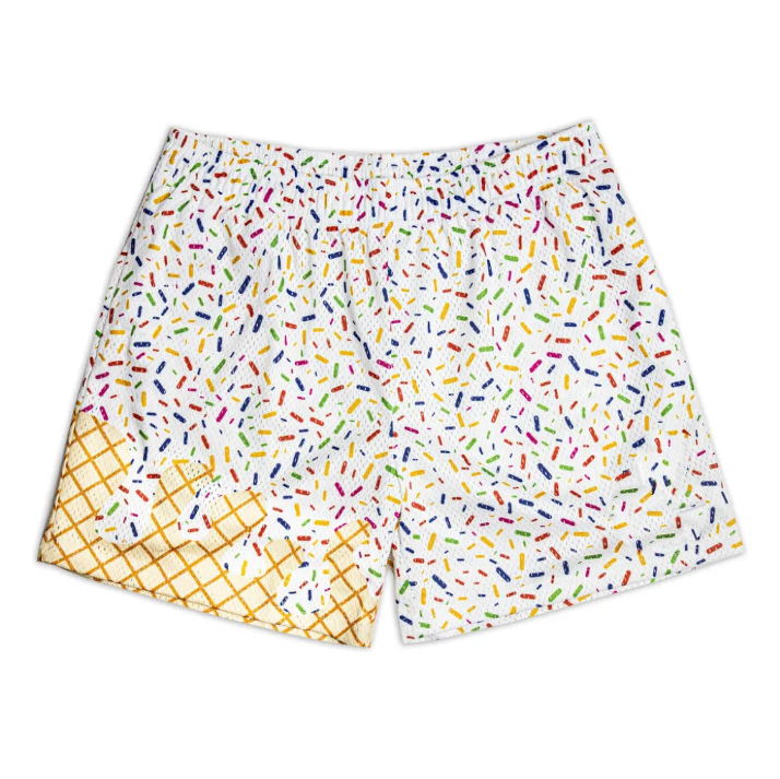 Deadline April 9 white sprinkle ice cream boys shorts