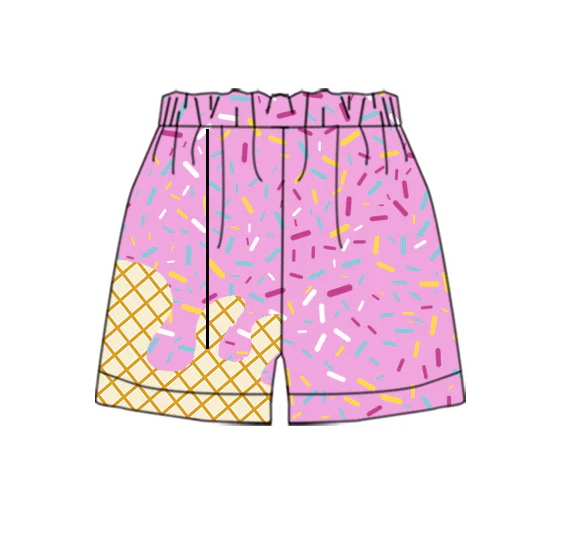 Deadline April 9 pink sprinkle ice cream boys shorts