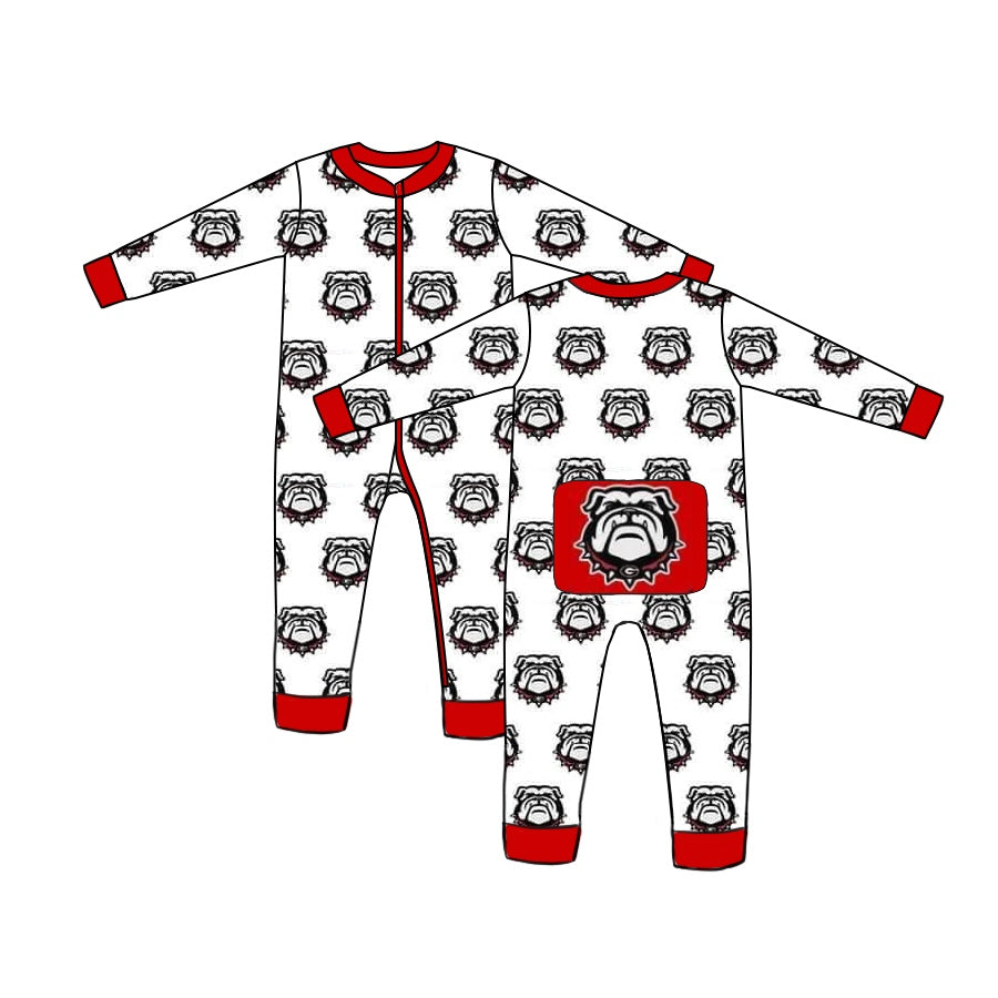 Deadline June 19 long sleeves G dog baby kids zipper team romper