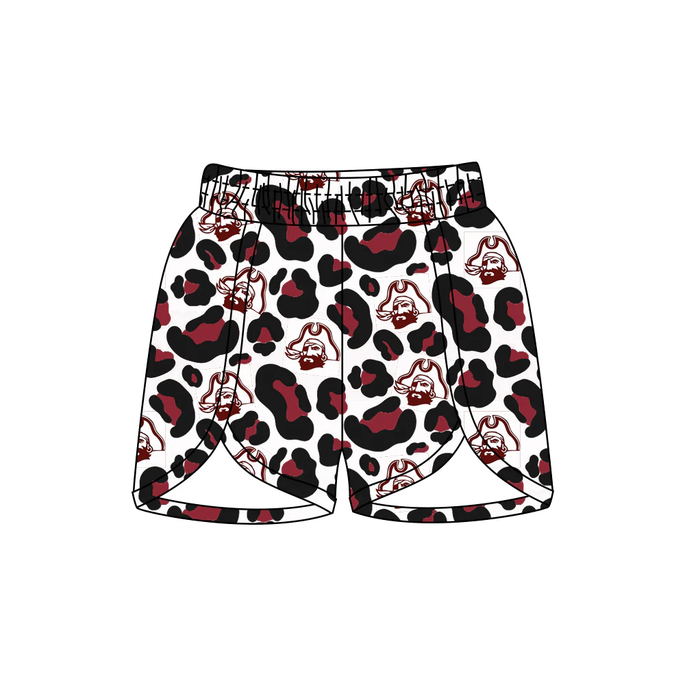Deadline July 24 2025 maroon leopard kids girls team shorts
