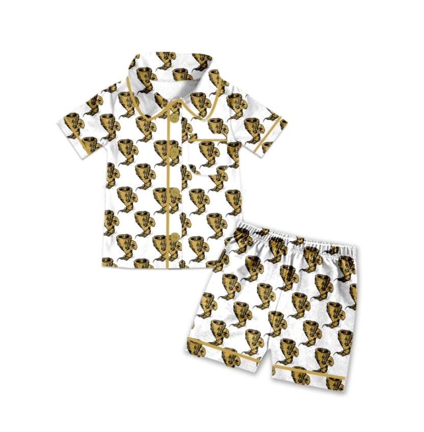 Deadline July 29 2025 wind short sleeves kids team button down pajamas