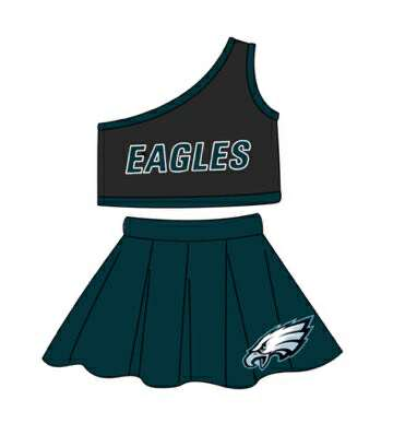Deadline July 29 2025 one shoulder top eagle skirt girls team outfits