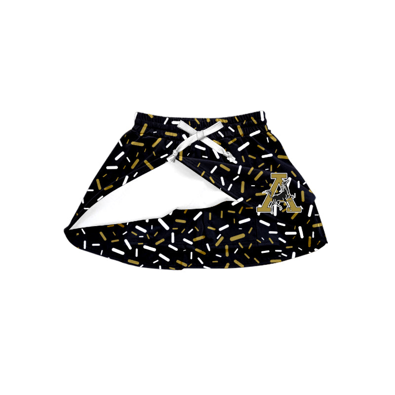 MOQ 3 pcs A black ice cream sprinkle girls team skirt