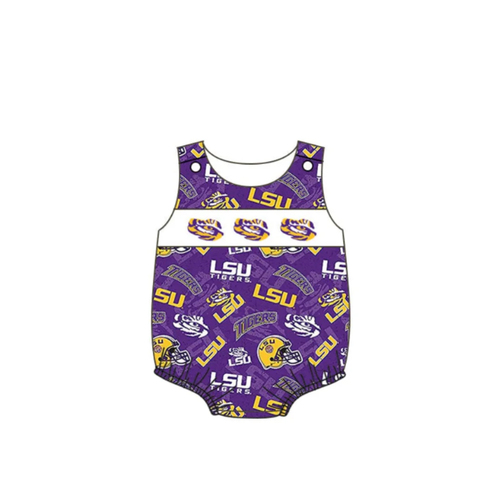 MOQ 3 pcs Sleeveless tiger baby boys team romper