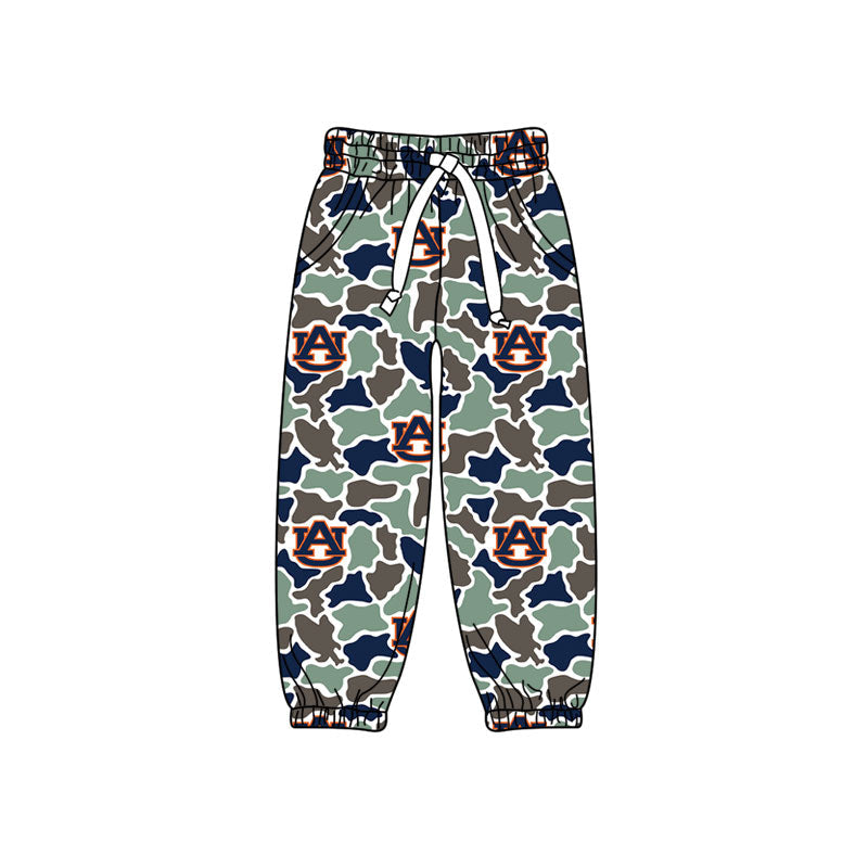 MOQ 5 pcs A U navy camo kids boys team pants
