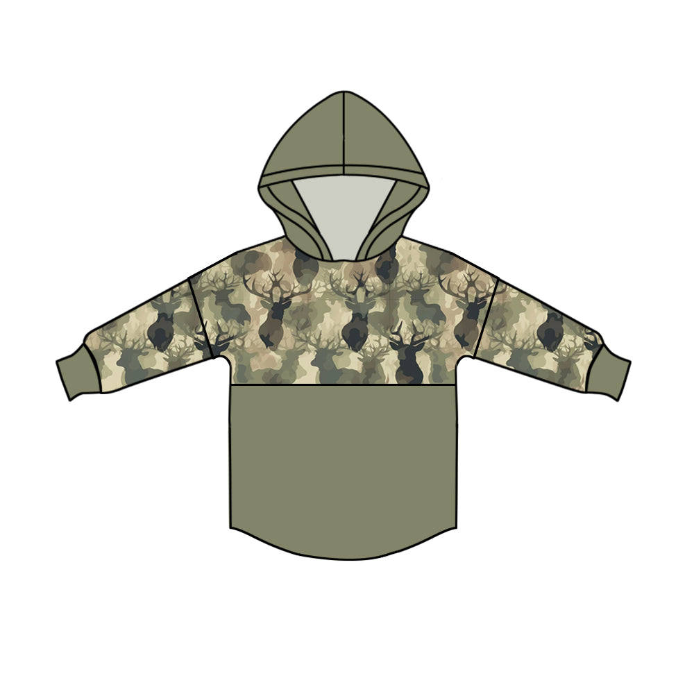 MOQ 5 olive deer long sleeves baby kids hoodie