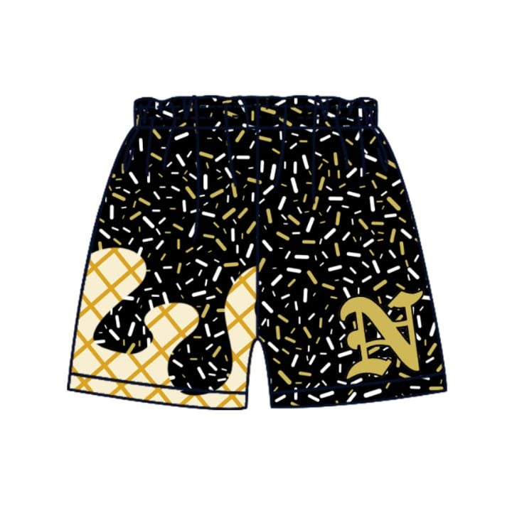 Deadline May 18 black sprinkle ice cream boys shorts