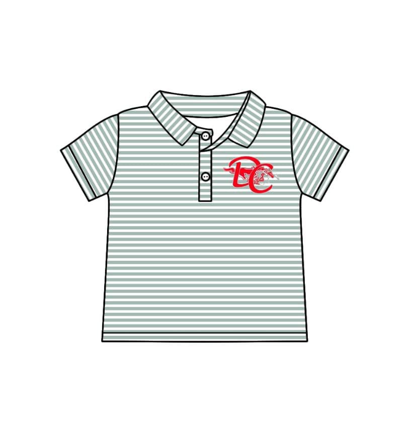 Deadline July 15 2025 stripe short sleeves kids boys polo team shirts