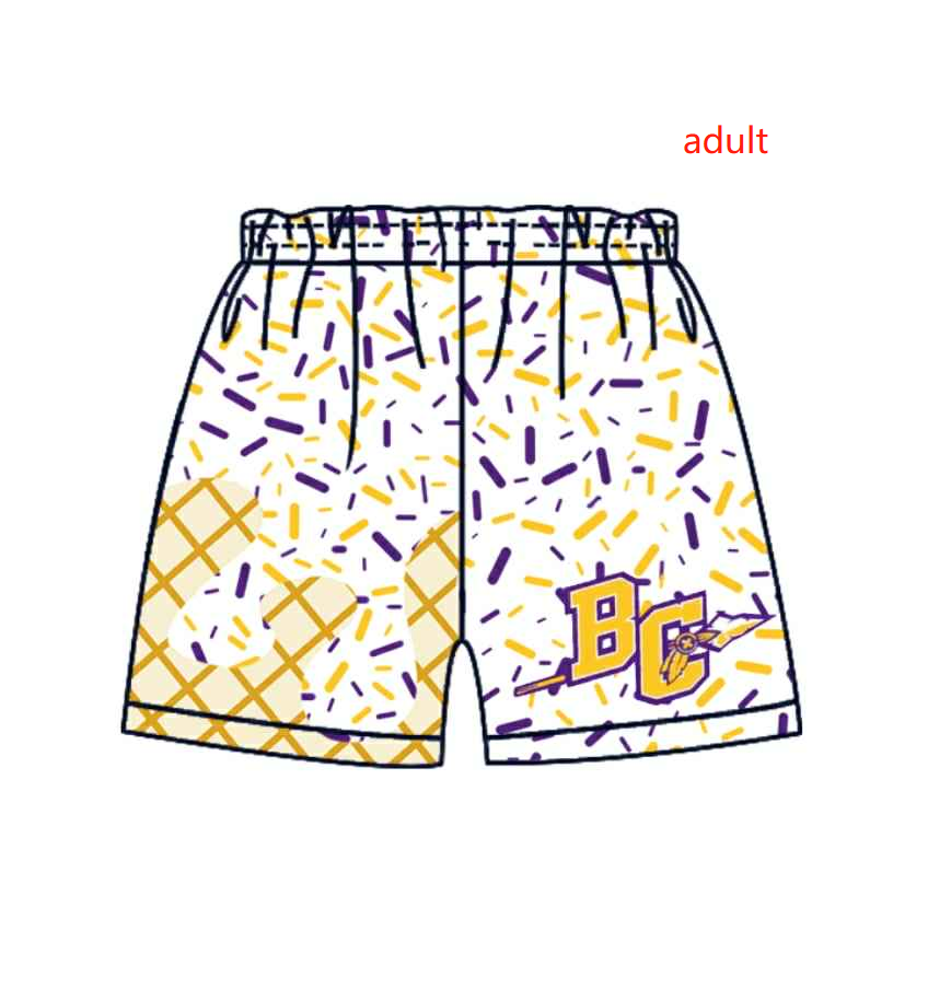 Deadline Aug 8 2025 B C ice cream adult men team shorts