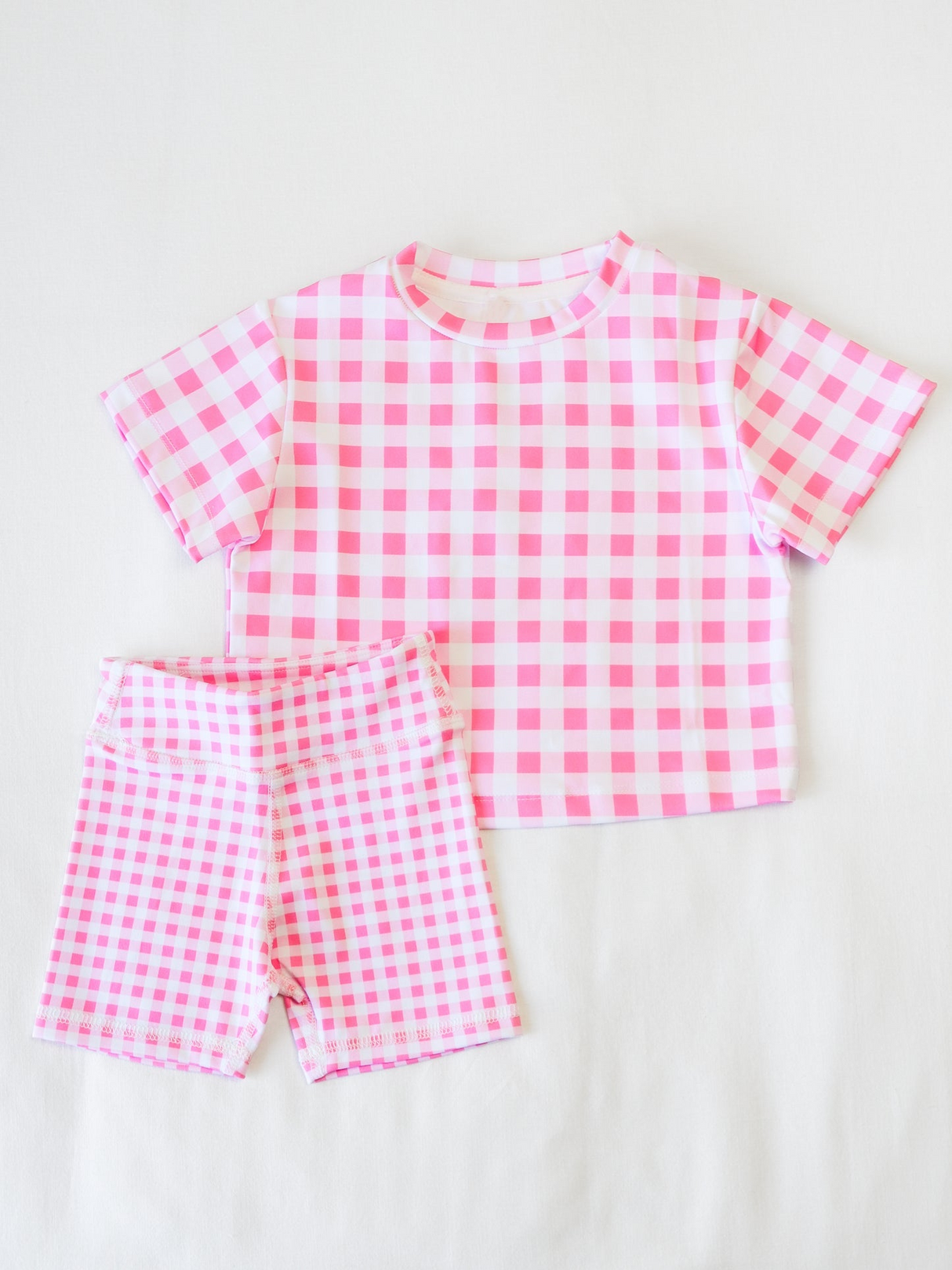 Deadline June 12 short sleeves pink plaid shorts girls clothes
